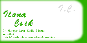 ilona csik business card